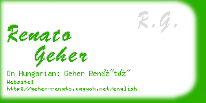 renato geher business card